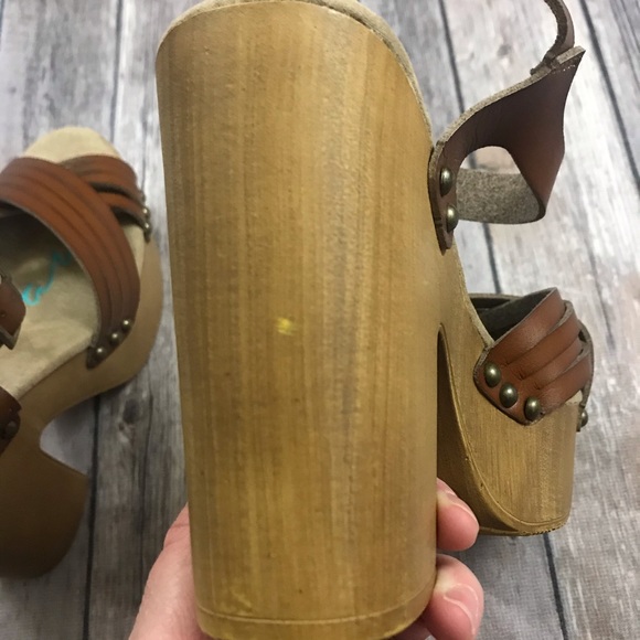 Coolway Platform Boho Brown Chunky Heels - Picture 6 of 6